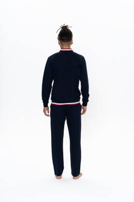 U.S. Polo Assn. - Us Polo 2 İplik, Düğmeli Dik Yaka, Uzunkol, Manşet Kol, Erkek Pijama Takım (1)