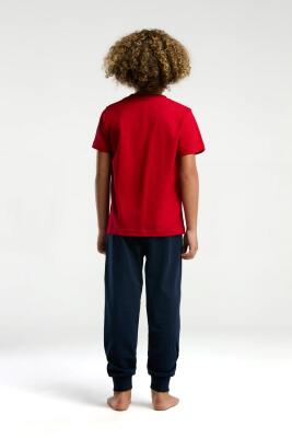 U.S. Polo Assn %100 Pamuk Erkek Çocuk Pijama Takım - 5