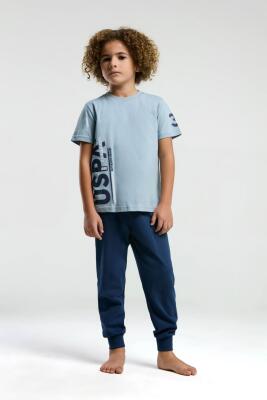 U.S. Polo Assn %100 Pamuk Erkek Çocuk Pijama Takım - 7
