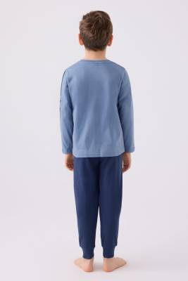 U.S. Polo Assn. %100 Pamuk Erkek Uzunkol Çocuk Pijama Takım - 5