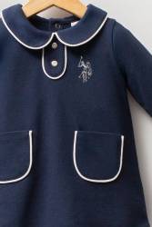 U.S. Polo Assn. %100 Pamuk, Pike, Kız Bebek Elbise - Thumbnail