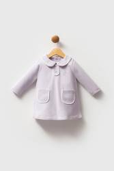 U.S. Polo Assn. %100 Pamuk, Pike, Kız Bebek Elbise - Thumbnail