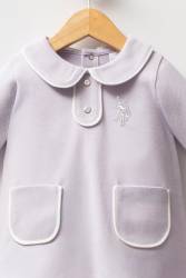 U.S. Polo Assn. %100 Pamuk, Pike, Kız Bebek Elbise - Thumbnail