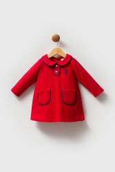 U.S. Polo Assn. %100 Pamuk, Pike, Kız Bebek Elbise - Thumbnail