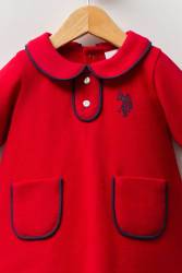 U.S. Polo Assn. %100 Pamuk, Pike, Kız Bebek Elbise - Thumbnail