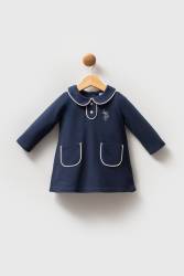 U.S. Polo Assn. %100 Pamuk, Pike, Kız Bebek Elbise - Thumbnail