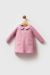 U.S. Polo Assn. %100 Pamuk, Pike, Kız Bebek Elbise - Thumbnail