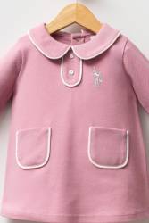 U.S. Polo Assn. %100 Pamuk, Pike, Kız Bebek Elbise - Thumbnail