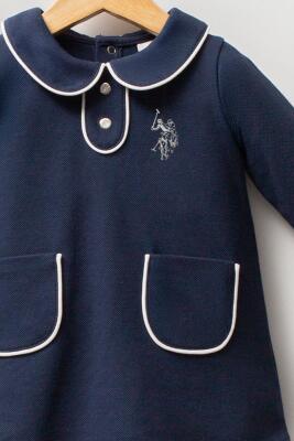 U.S. Polo Assn. %100 Pamuk, Pike,  Kız Bebek Elbise - 5