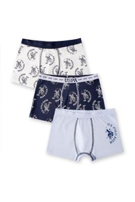 U.S. Polo Assn. %100 Pamuklu Erkek Bebek Mavi Beyaz 10 Parça Hastane Çıkışı - 1