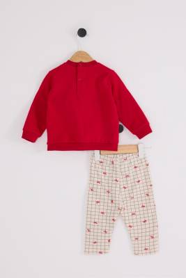 U.S. Polo Assn. - U.S. Polo Assn. 2 İplik Kırmızı Kız Bebek Alt Üst Takım (1)