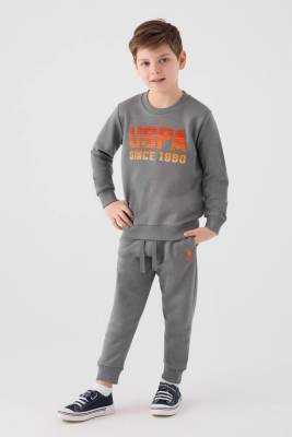 U.S. Polo Assn. - U.S. Polo Assn. 3 İplik İçi Şardonlu Kışlık Dar Paça Erkek Çocuk Takım