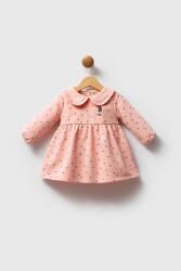 U.S. Polo Assn. 3 iplik Kalp Baskılı Kışlık Kız Bebek Elbise - 1