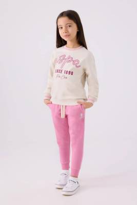 U.S. Polo Assn. - U.S. Polo Assn. 3 İplik Kumaş Kız Çocuk Eşofman Takım