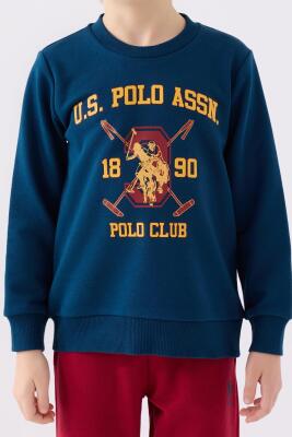 U.S. Polo Assn. 3 İplik Şardonlu Erkek Çocuk Pijama Takım - 5