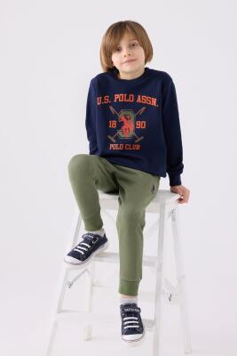 U.S. Polo Assn. 3 İplik Şardonlu Erkek Çocuk Pijama Takım - 1