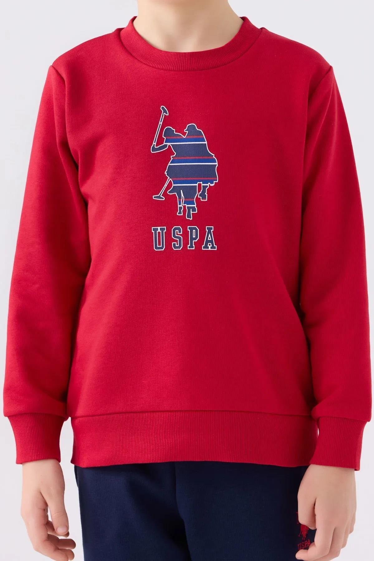 U.S. Polo Assn. 3 İplik Şardonlu Kışlık Erkek Çocuk Pijama Takım