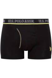 U.S. Polo Assn. 3'lü Erkek Boxer, Antrasit Saks Siyah Erkek Boxer %95 Pamuk/Cotton %5 Elastan/Elasthane - Thumbnail