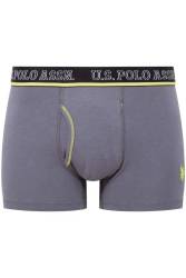 U.S. Polo Assn. 3'lü Erkek Boxer, Antrasit Saks Siyah Erkek Boxer %95 Pamuk/Cotton %5 Elastan/Elasthane - Thumbnail