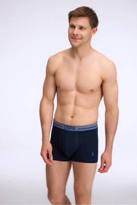 U.S. Polo Assn. - U.S. Polo Assn. 3'lü Modal Düz Renk Erkek Boxer, Likralı Erkek Boxer, %47 modal %47 pamuk, %6 elastan (1)