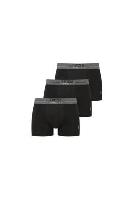U.S. Polo Assn. 3'lü Modal Düz Renk Erkek Boxer, Likralı Erkek Boxer, %47 modal %47 pamuk, %6 elastan - 5