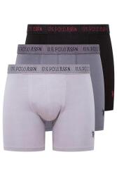 U.S. Polo Assn. 3'lü Modal Erkek Boxer, Siyah Gri Antrasit Erkek Boxer  %47 modal %47 pamuk, %6 elastan