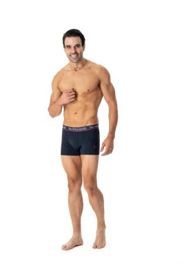 U.S. Polo Assn. 3'lü Pamuklu Likralı Erkek Boxer - 5