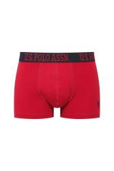 U.S. Polo Assn. 3'lü Pamuklu Likralı Erkek Boxer, Lacivert Kırmızı ve Baskılı, %95 pamuk %5 likra - 4