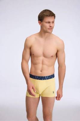 U.S. Polo Assn. - U.S. Polo Assn. 3'lü Sarı Lacivert Erkek Boxer, Sarı Lacivert Saks Erkek Boxer, %95 pamuk, %5 elastan (1)