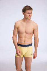 U.S. Polo Assn. 3'lü Sarı Lacivert Erkek Boxer, Sarı Lacivert Saks Erkek Boxer, %95 pamuk, %5 elastan (1)