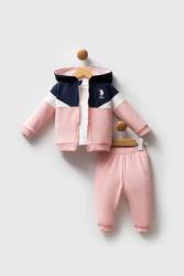 U.S. Polo Assn. Açık Pembe Kız Bebek 3'lü Takım, 2 iplik takım - Thumbnail