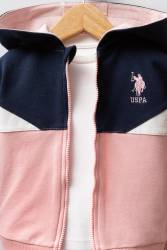 U.S. Polo Assn. Açık Pembe Kız Bebek 3'lü Takım, 2 iplik takım - Thumbnail