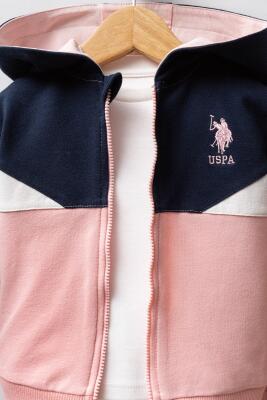 U.S. Polo Assn. Açık Pembe Kız Bebek 3'lü Takım, 2 iplik takım - 3
