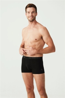 U.S. Polo Assn. At Nalı Baskılı Erkek 3'lü Boxer, %95 pamuk %5 elastan - 1