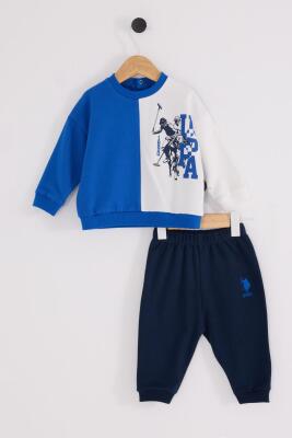 U.S. Polo Assn. Baskılı Erkek Bebek İki İplik Alt Üst Takım - 1