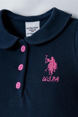 US Polo Assn. Bebek Pike Tulum %100 Pamuk – Kısa Kollu, Çıtçıtlı Yazlık Bebek Tulum - 13