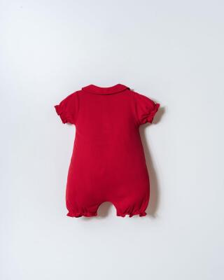 US Polo Assn. Bebek Pike Tulum %100 Pamuk – Kısa Kollu, Çıtçıtlı Yazlık Bebek Tulum - 4