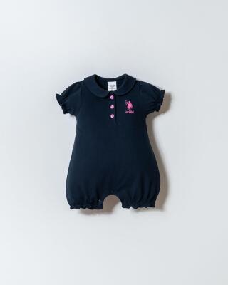 US Polo Assn. Bebek Pike Tulum %100 Pamuk – Kısa Kollu, Çıtçıtlı Yazlık Bebek Tulum - 12