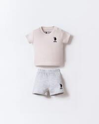 US Polo Assn. Bebek Yazlık Alt Üst Takım %100 Pamuk Tişört & Şort 2’li Set - 1