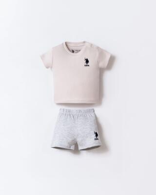 US Polo Assn. Bebek Yazlık Alt Üst Takım %100 Pamuk Tişört & Şort 2’li Set - 1