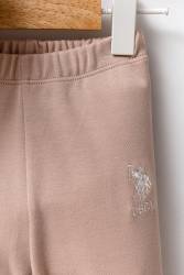 U.S. Polo Assn. Beyaz Kız Bebek Alt Üst Takım, %100 Pamuk - Thumbnail