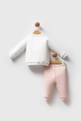 U.S. Polo Assn. Beyaz Pudra Kız Bebek 2 iplik alt üst takım - 4