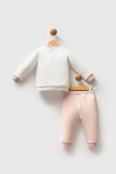 U.S. Polo Assn. Beyaz Somon Kız Bebek 3 İplik Kalın Kışlık Alt Üst Takım - 4