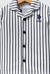 U.S. Polo Assn. Çizgili Erkek Bebek Alt Üst Takım, %100 Pamuklu - Thumbnail