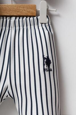 U.S. Polo Assn. Çizgili Erkek Bebek Alt Üst Takım, %100 Pamuklu - 3