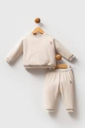 U.S. Polo Assn. Düz Renk Kız Bebek 3 iplik alt üst takım - Thumbnail