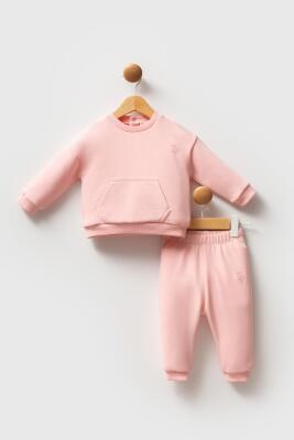 U.S. Polo Assn. Düz Renk Kız Bebek 3 iplik alt üst takım - 1