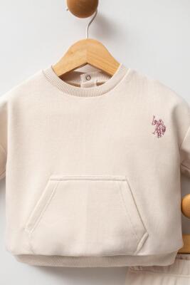 U.S. Polo Assn. Düz Renk Kız Bebek 3 iplik alt üst takım - 10