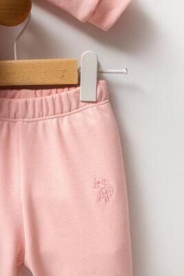 U.S. Polo Assn. Düz Renk Kız Bebek 3 iplik alt üst takım - 3