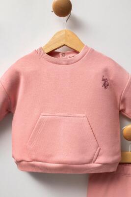 U.S. Polo Assn. Düz Renk Kız Bebek 3 iplik alt üst takım - 6